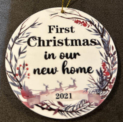 Christmas Ornaments 2021 Our First Christmas in Our New Home Couple Gift Newl...