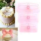 3Pcs Plastic Bowknot Bow Cookie Biscuit Cake Cutter Fondant Mold Sugarcraft Tool