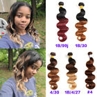 Ombre Human Hair Bundles Body Wave Bundles Colored Remy Hair Extensions Weft 10A