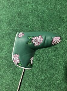Augusta Azalea Green Blade Putter Headcover Magnetic PU Leather