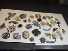 Vintage Brooches Lot of 35 Assorted