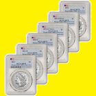 2021 Morgan Peace Silver Dollar 6 COINS SET PCGS MS 70 FIRST DAY ISSUE flag box