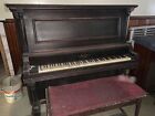 Antique Lehr Upright Grand Piano Easton PA W/ Wooden Bench