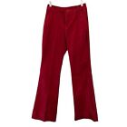 Cabi Limited Edition The Ford  women's Red Velvet Trouser Pants size 0