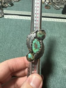 Vintage Old Pawn Navajo Southwestern Turquoise Ring Size 8