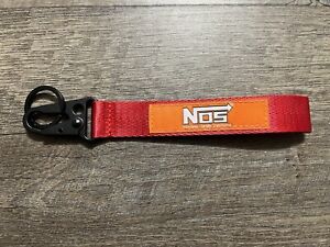 New Nos Red Keychain Wrist Lanyard With Metal Key ring hook Strap