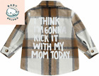 Toddler Baby Boy Girl Plaid Top Button down Flannel Shirts Autumn Winter Outfits