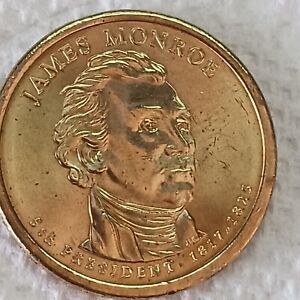 New Listing2008P JAMES MONROE 1 DOLLAR COIN, NICE COIN FREE SHIPPING