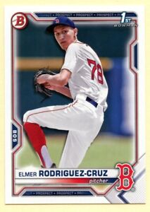 2021 Bowman Draft Elmer Rodriguez-Cruz 1st Bowman baseball card #BD-37 Red Sox