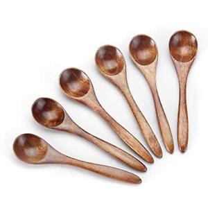 Small Wooden Teaspoon, 6pcs Serving Wooden Utensils For Cooking, Condiments, ...