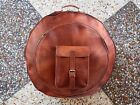 Leather Cymbal Bag Leather Backpack Cymbal Carrying Case Rucksack Vintage Bag