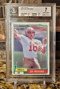 1981 Topps Joe Montana Rookie #216 BGS 7 Near Mint San Francisco 49'ers HOF