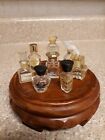 Lot Of 8 Miniature Glass Vintage Antique Perfume Bottles