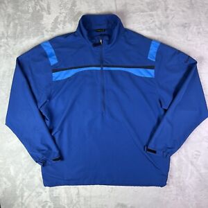 Nike Golf Windbreaker Jacket Men's XL Full Zip Blue Athletic Athleisure Preppy