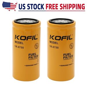 2Packs 1R-0750 Engine Fuel Filter fits for P551313,FF5320,33528,BF7633