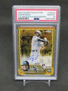 New Listing2023 TOPPS GILDED COLLECTION LENYN SOSA GOLD ETCH RC AUTO /99 PSA 10 MG5