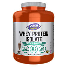 NOW FOODS Whey Protein Isolate, Creamy Chocolate Powder - 5 lbs.