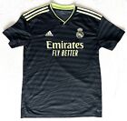 adidas 2022-23 Real Madrid Third Jersey – Black- Pulse Lime Men's Size Large