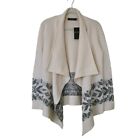 NWT $195 Ralph Lauren Women Medium Waterfall Cardigan Wool Blend Open Front