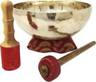 Tibetan Singing Bowl Set Sound healing Hammered Meditation Therapy 12 Inch Bowls
