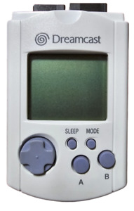 Official Sega Dreamcast White VMU Visual Memory Card NEW BATTERIES Tested Works!