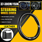 Genuine Leather DIY Car Steering Wheel Cover Anti-slip For 15