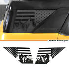 For 21-24 Ford Bronco Sport Carbon Rear Side Window American Flag Decal Stickers (For: 2021 Ford Bronco Sport Badlands 2.0L)