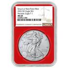 2021 (W) $1 Type 1 American Silver Eagle NGC MS69 Brown Label Red Core