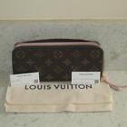 2023 Louis Vuitton Monogram Pink Rose Ballerine Clemence Zippy Wallet $590+TAX