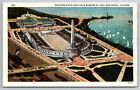 Vintage Postcard IL Chicago Soldiers Field Lake Front World Fair Aerial ~6869