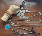 Vintage to Now Southwest Jewelry Lot Bracelet Necklace Faux Turquoise Silver