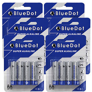 (24) AA Alkaline 1.5V Batteries- BlueDot BRAND NEW from Factory! Sealed!