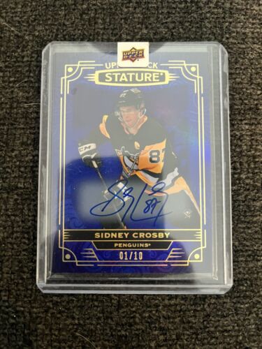 22-23 Upper Deck Stature Sidney Crosby Blue Parallel Auto 1/10 First Print!!