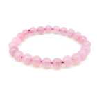 8 MM Natural Pink Rose Quartz Beads Healing Crystal Bracelet