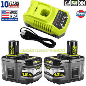 Battery / Charger For RYOBI P108 18V 18 Volt One Plus High Capacity Lithium-ion