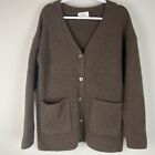 Wilfred Aritzia Merino Wool Cardigan Sweater Pockets Brown Size Small ~ NWOT