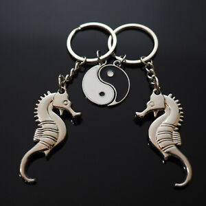 2pc Set - Yin Yang & Seahorse Keychain Bottle Opener Sea Horse