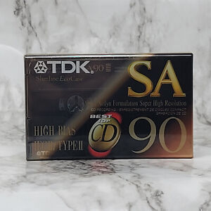 TDK SA 90 Minute High Bias Type II Blank Audio Cassette Tape