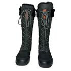 Salomon Size 9 Hime Waterproof Gray Black Lace Up High Tall Snow Boot