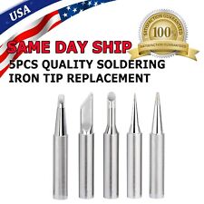 5x Lead-free Replacement Pencil Soldering Tip Solder Iron Tips 900M