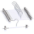 10/20/60/80PCS Skirt Hangers with Clips, Metal Pants Hangers For Clothes Trouser