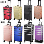 BYOOTIQUE 3 in1 4 in1 Aluminum Rolling Makeup Trolley Cosmetic Beauty Train Case