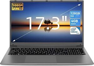 SGIN 17.3 Inch Laptop Dual core Intel Celeron 4GB RAM 128GB SSD 1080P  Computer