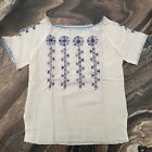 Vintage 1980s Hand Embroidered Ladies Peasant Top from Yugoslavia