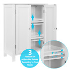 3-Shelf Wooden Bathroom Floor Cabinet Storage Cupboard Furniture Organizer White