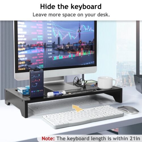 Monitor Stand Riser with Storage Organizer for Home Office Computer