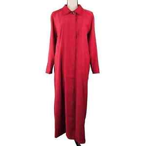 L.L. Bean Long Red Trench Coat | Women's Small Petite