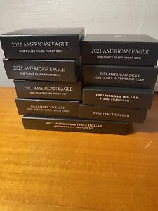 New Listing2021, 22, 23 American Eagle, Morgan, Peace, And Reverse Proofs