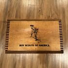 BSA Boy Scouts of America Wooden Storage Crate Foot Locker Wood Box *NEW*