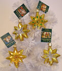 LOT (4) 2007 FACETED STAR - OLD WORLD CHRISTMAS BLOWN GLASS ORNAMENT NEW W/TAG
